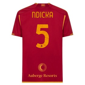 AS Roma Ndicka 5 Hjemmebanesæt 2023-24 Kortærmet